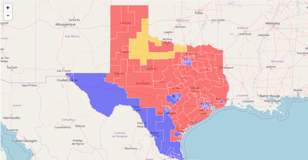 Texas State House Representatives Districts 1024x532 