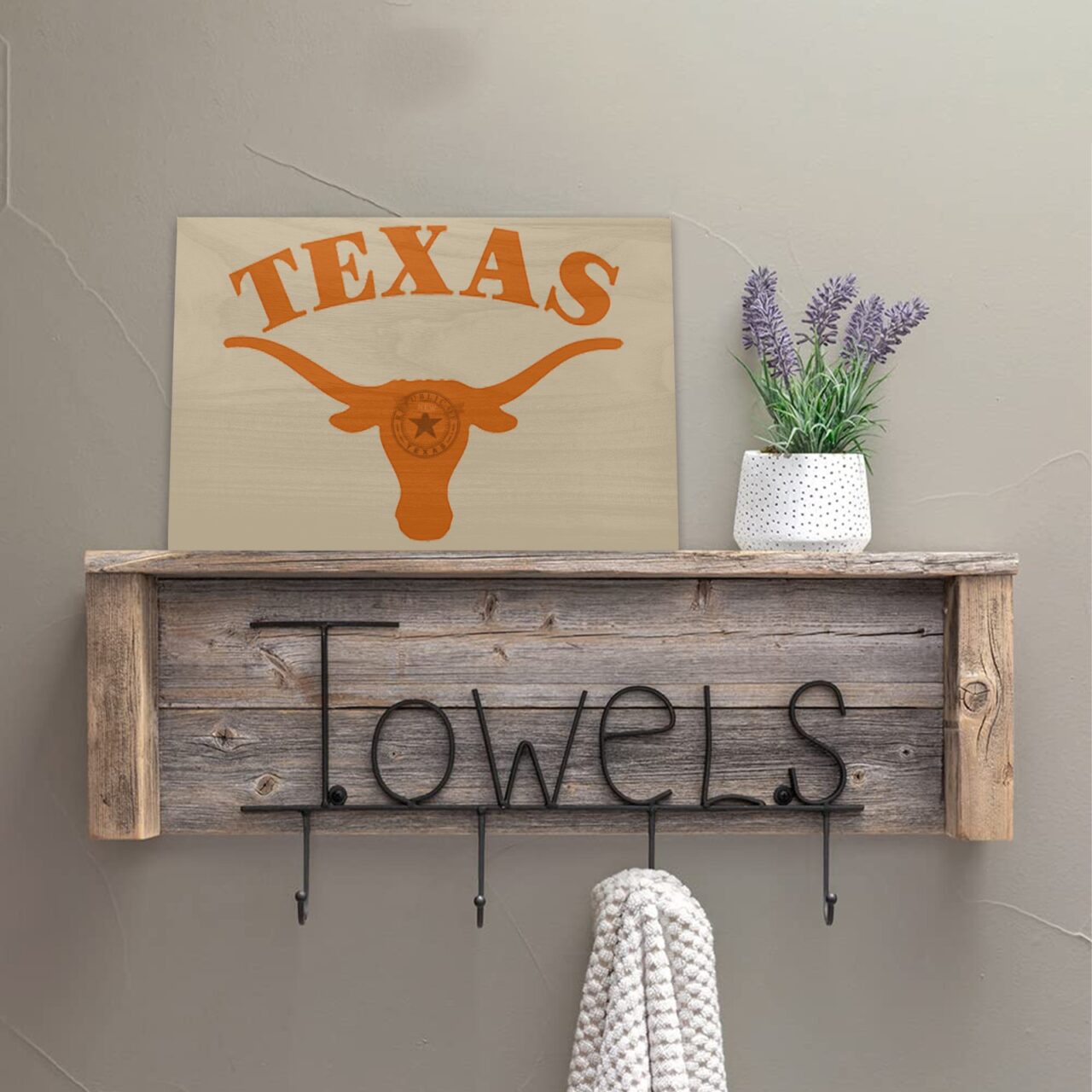 Texas Longhorns Branded Wood Cutting Board