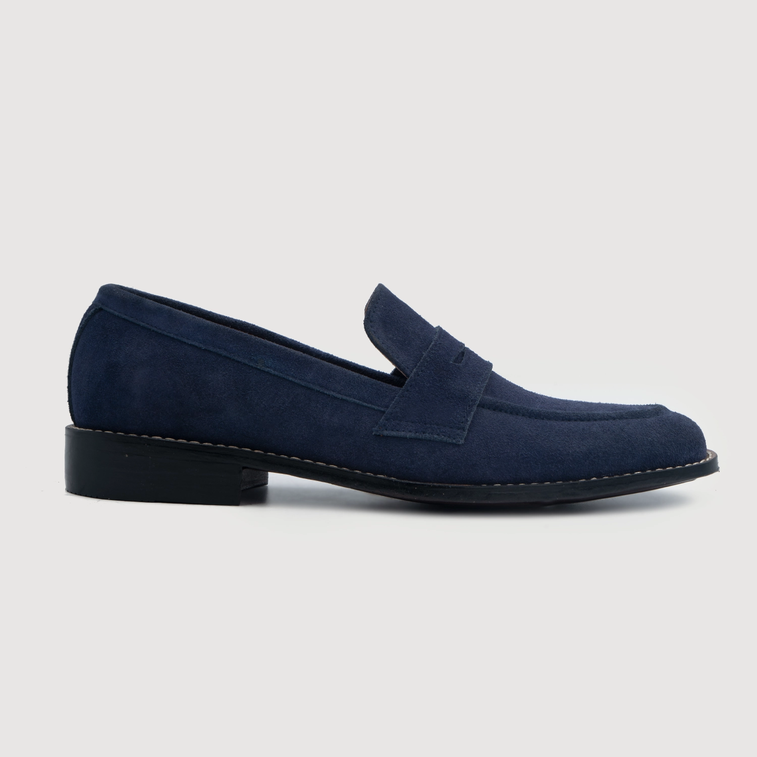 Baxton Blue Suede Leather Loafers