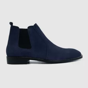 Clarkson Chelsea Midnight Blue Suede Leather Boots