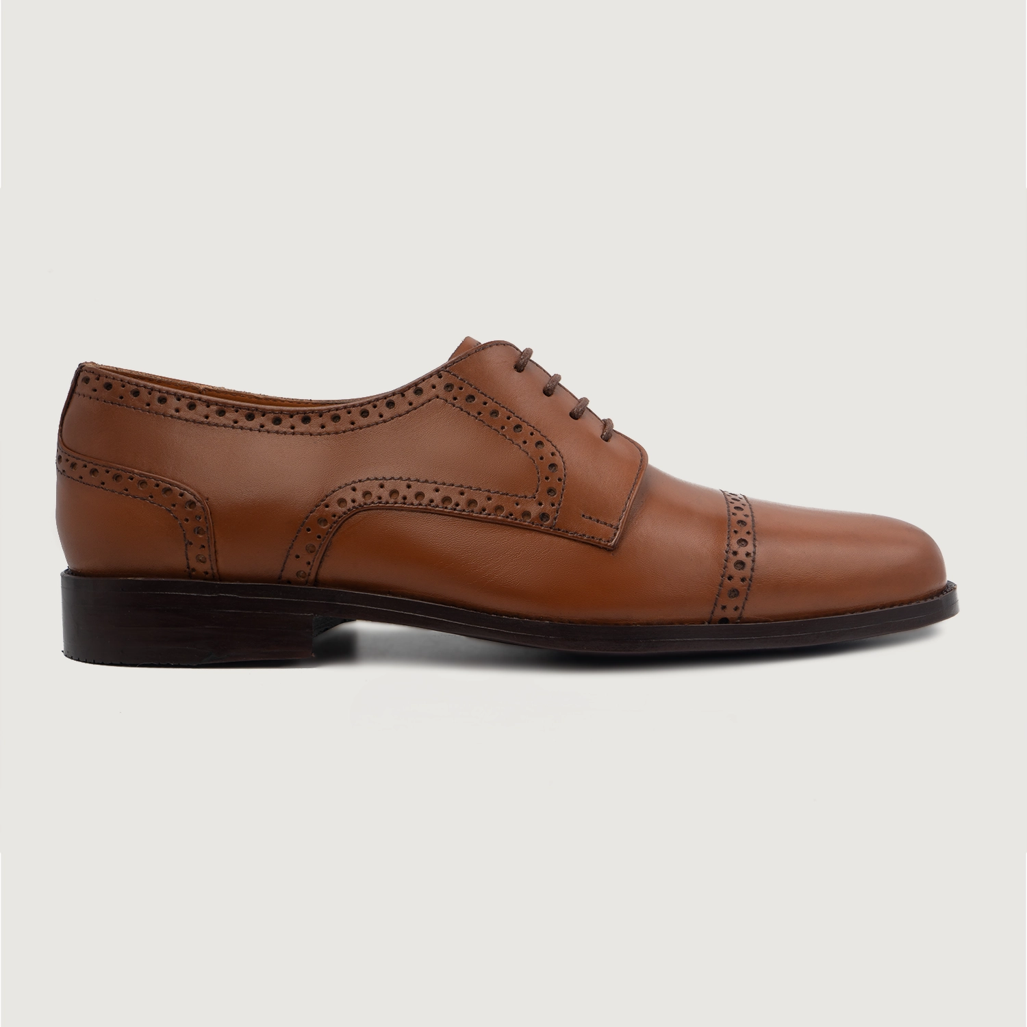 Dirk Brogues Derby Tan Leather Shoes