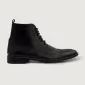 Duster Brogues Derby Black Leather Boots