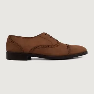 Greyson Brogues Oxford Oil Pull-up Brown Leather Shoes