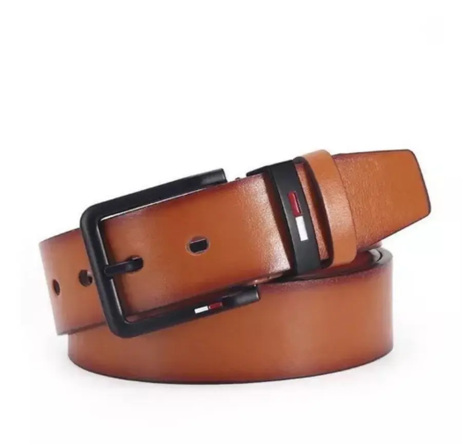 New Texas Republic Leather Pin Square Buckle Belt - New Texas Republic