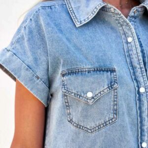 New Texas Republic Women's Denim Above Knee Summer Dress - Image 4