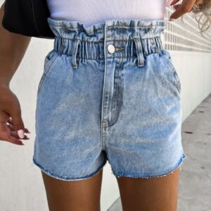 New Texas Republic Women's Elastic High Waist Stretch Jeans Shorts - Image 3