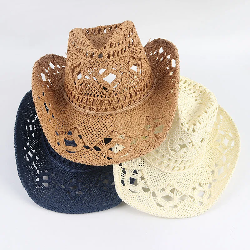 Hand-woven Western Cowboy Straw Hat