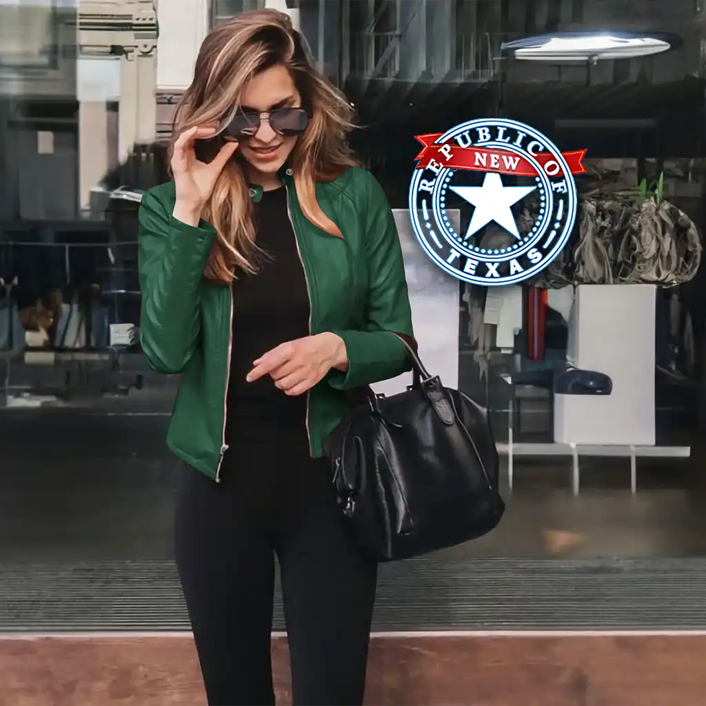 new-texas-republic-solid-color-slim-versatile-leather-jacket-green