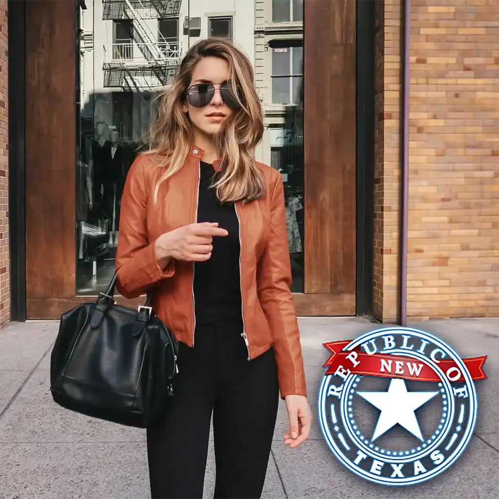 new-texas-republic-solid-color-slim-versatile-leather-jacket-orange