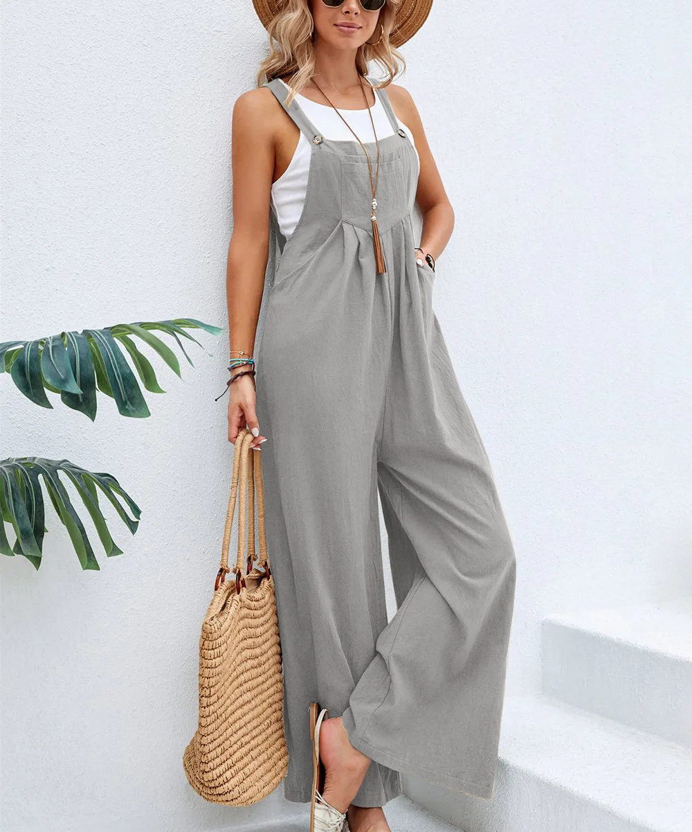 2023-Summer-Women-Long-Jumpsuit-Solid-Color-Casual-Loose-Thin-Size-Sleeveless-Straps-Wide-Leg-Women-4