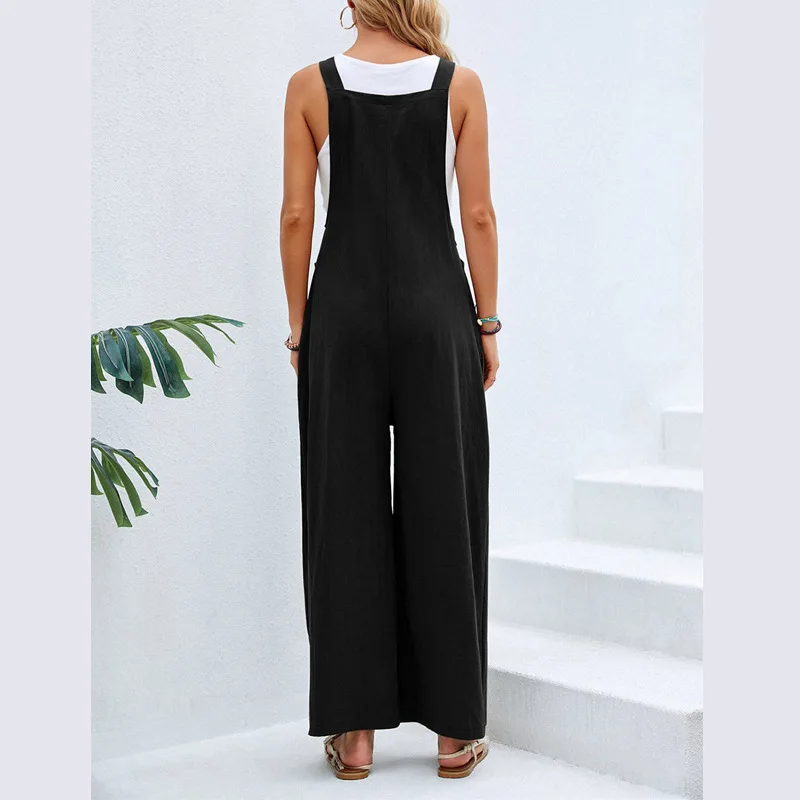 2023-Summer-Women-Long-Jumpsuit-Solid-Color-Casual-Loose-Thin-Size-Sleeveless-Straps-Wide-Leg-Women-5