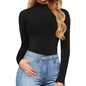 Women's Solid Color Sexy Slim Fitting Long Sleeved Jumpsuit