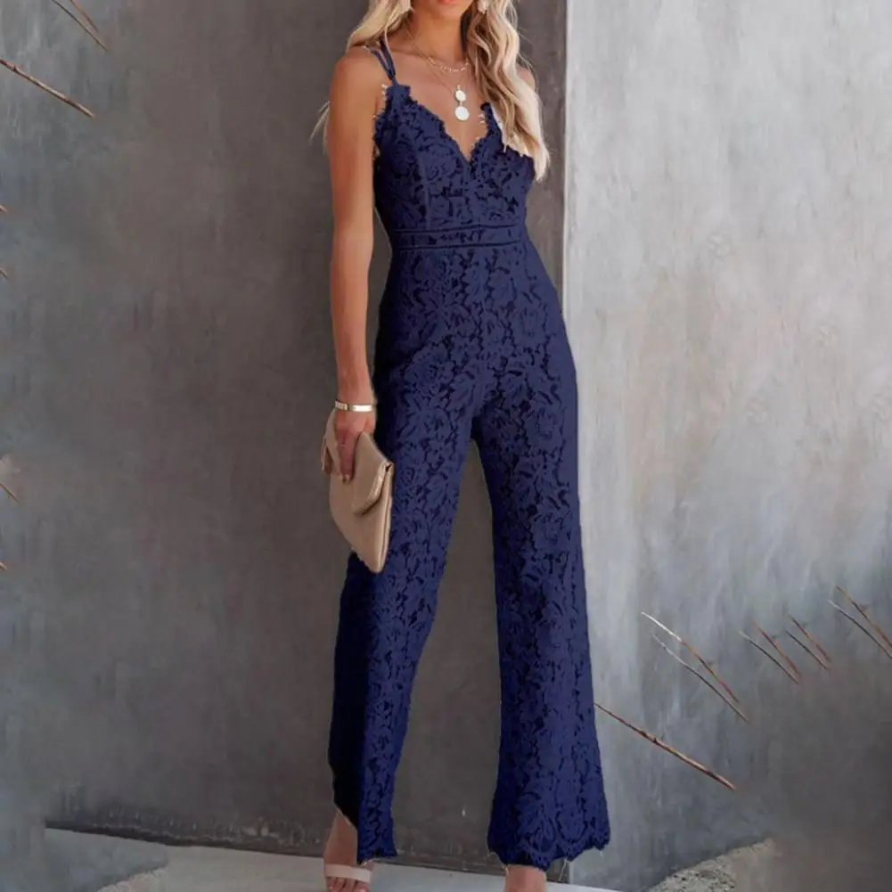 Women-Jumpsuit-Lace-Spaghetti-Straps-Elegant-Solid-Color-V-Neck-Sleeveless-Romper-Sexy-Spring-Summer-Overalls-4