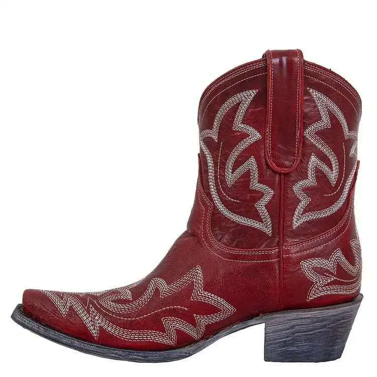 Embroidery-botas-mujer-Faux-Leather-Cowboy-Ankle-Boots-for-Women-Wedge-High-Heel-Boots-Snake-Print-5