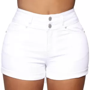 kf-S7b9d9cd21c29400c8e3852c9577fc6eeC-Liooil-Cotton-Stretchy-High-Waist-Jean-Shorts-Woman-Summer-2023-Casual-Sweat-With-Pocket-Zipper-White