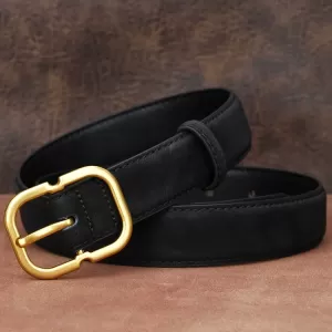 Lone Star Elegance Women’s Genuine Leather Belt with Gold/Silver-Tone Buckle - Image 5