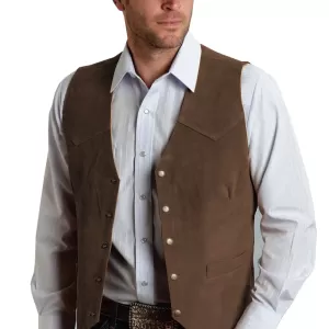 Brown Suede Vest – Men’s Formal - Image 5