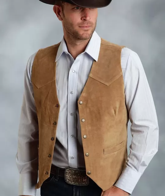 Brown Suede Vest – Men’s Formal