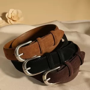 Lone Star Elegance Women’s Genuine Leather Belt with Gold/Silver-Tone Buckle - Image 4