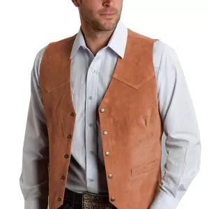 Brown Suede Vest – Men’s Formal - Image 6