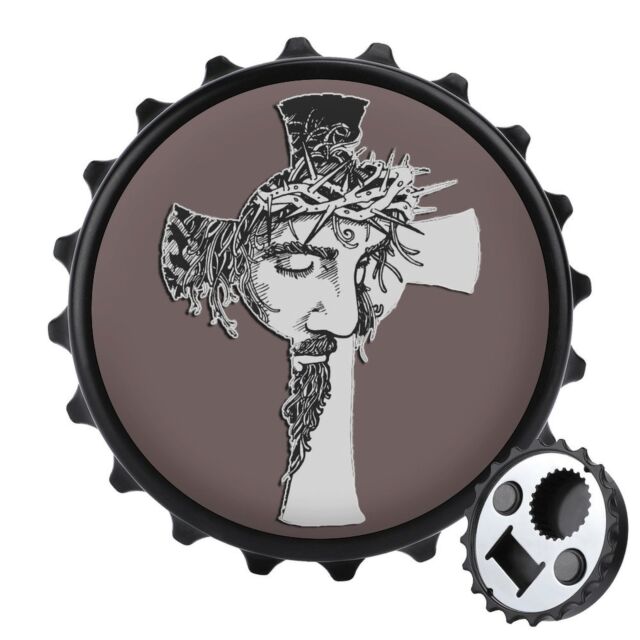 Jesus Christ Cross Bottle Opener & Fridge Magnet
