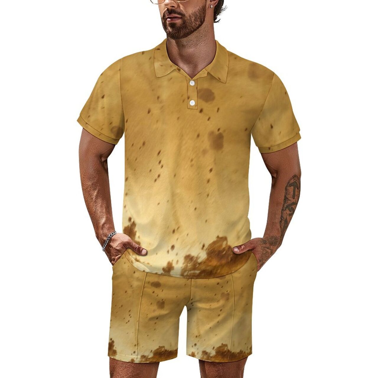 New Texas Republic - American Buffalo Polo Shirt & Shorts Set