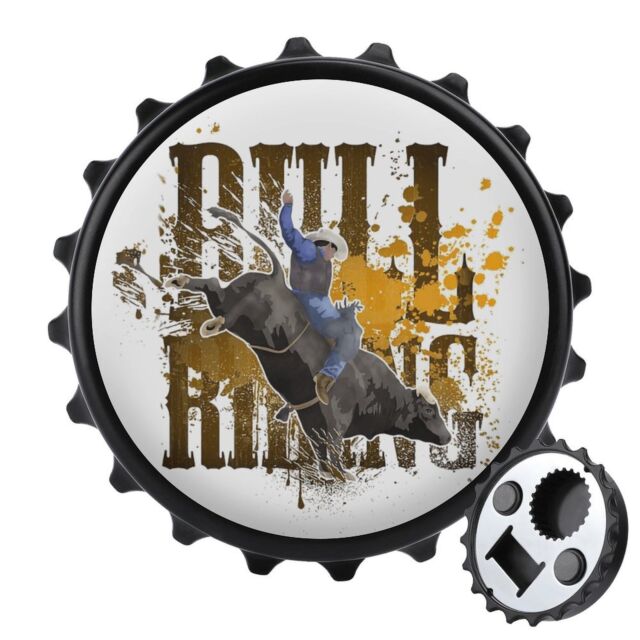 Bull Riding Bottle Opener & Fridge Magnet