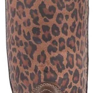 Laredo Womens Astras Cheetah Square Toe Casual Boots Mid Calf Low Heel 1-2" - Brown - Image 4