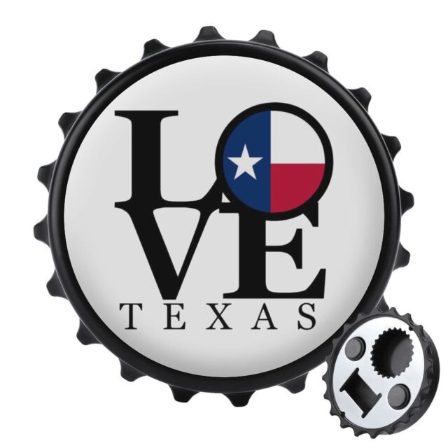 Love Texas Bottle Opener & Fridge Magnet