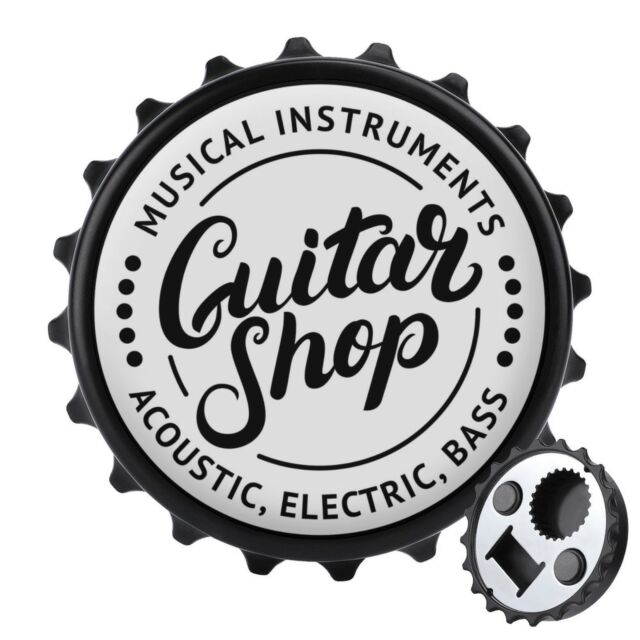 Guitar Shop Bottle Opener & Fridge Magnet
