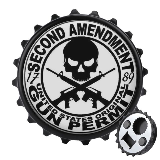 New Texas Republic 2nd Amendment Gun Permit Bottle Opener & Fridge Magnet