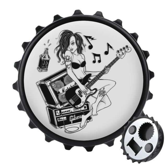Rock N Roll Lillian Bottle Opener & Fridge Magnet