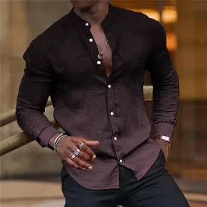 Collared Long Sleeve Button Down Shirt - Image 3