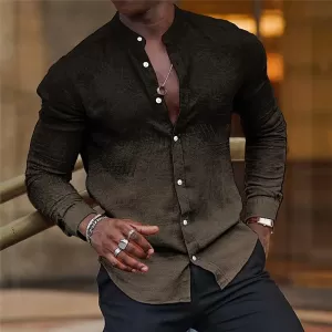Collared Long Sleeve Button Down Shirt - Image 4