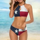 New Texas Republic Texas Flag Two-piece Bikini Swimsuit
