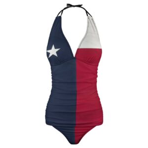 New Texas Republic Texas Flag Split One Piece Swimsuit - Image 3