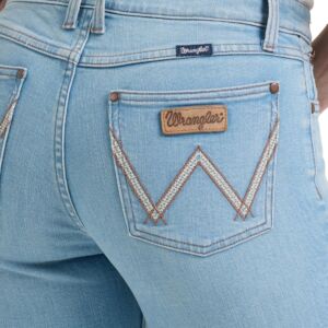 Wrangler Women's Retro Mae Mid Rise Wide Leg Trouser Jeans - Image 5