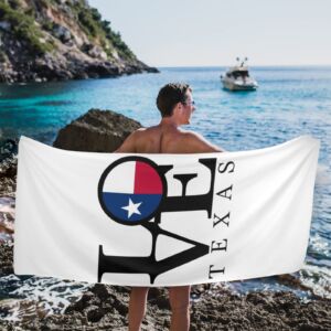 Love Texas Beach Towel 31" x 71"