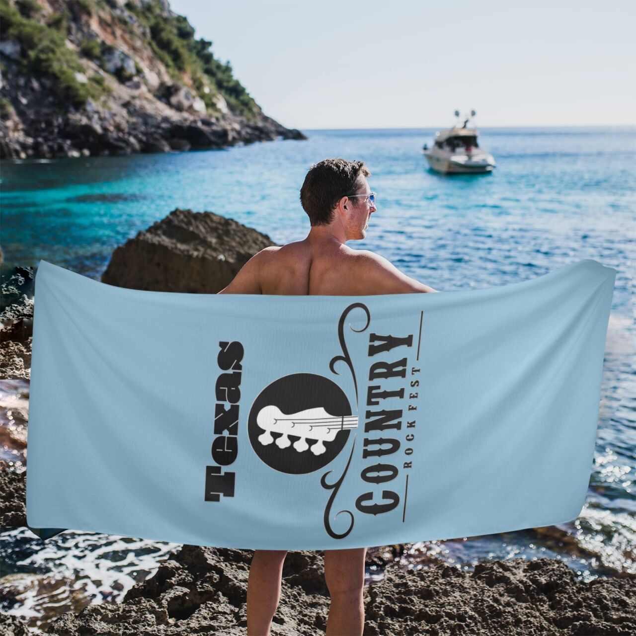 Texas Country Beach Towel 31" x 71"
