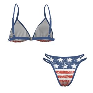 American Sweetheart V Neck Triangle Bikini Sets - Image 5