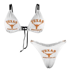 New Texas Republic Longhorn Revival Women's String Bikini Sets - Image 6