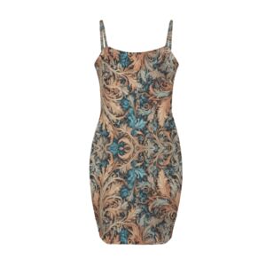 Floral Passion Backless Spaghetti Strap Bodycon Dress - Image 4