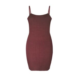 Red Velvet Backless Spaghetti Strap Bodycon Dress - Image 4