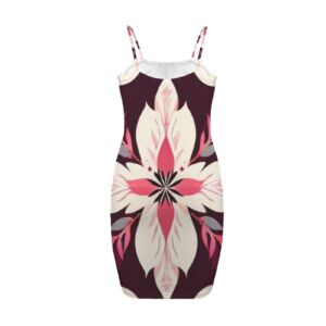 Burgandy Violet Backless Spaghetti Strap Bodycon Dress - Image 5