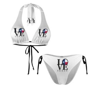 Texas Love Halterneck String Bikini Sets - Image 4