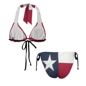 Bright Lonestar Texas Halterneck String Bikini Sets - Image 5