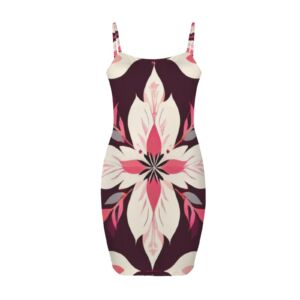 Burgandy Violet Backless Spaghetti Strap Bodycon Dress - Image 4