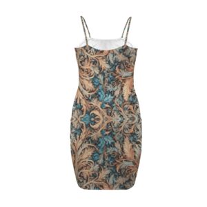 Floral Passion Backless Spaghetti Strap Bodycon Dress - Image 5
