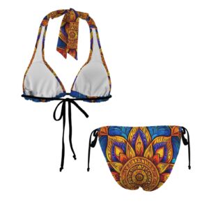 Aztec Sun Goddess Halterneck String Bikini Sets - Image 5