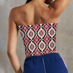 Rose Petals Basic Backless Tube Crop Top - Image 3